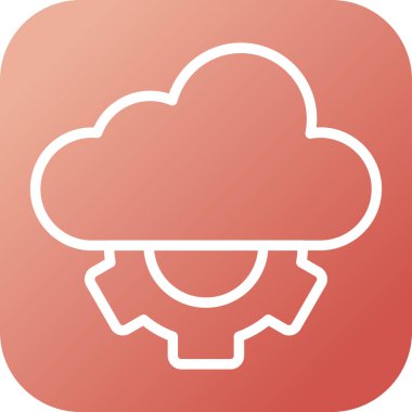 Api bulut simgesinin vektör illüstrasyonu