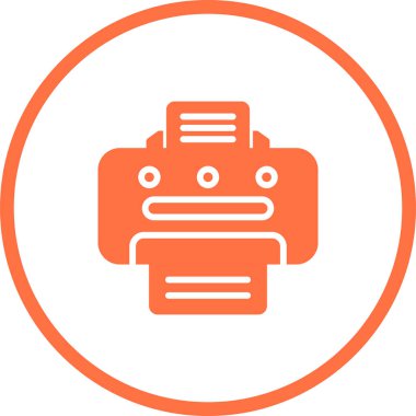 Yazıcı. Web simgesi basit illüstrasyon