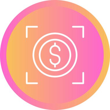 Doları para simgesi, vektör çizim 