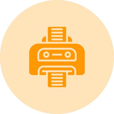 Yazıcı. Web simgesi basit illüstrasyon