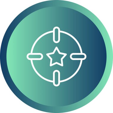 Hedef simgenin vektör illüstrasyonu 