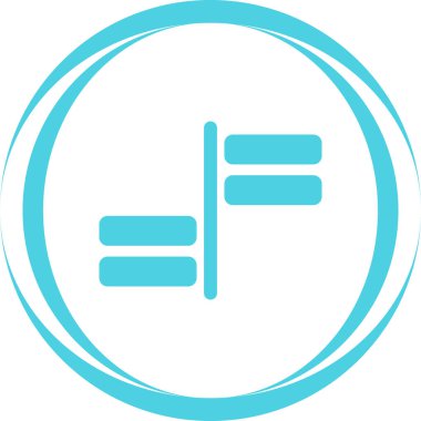 Yatay Hizalama Ağ ikonu vektör çizimi