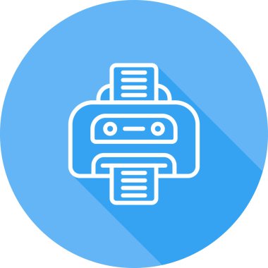 Yazıcı. Web simgesi basit illüstrasyon