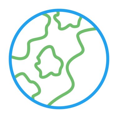 Earth icon, vector illustration simple design