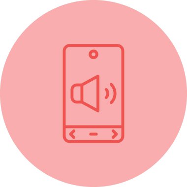 Cep telefonu çalıyor. Web simgesi basit illüstrasyon 