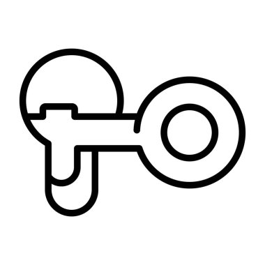 Anahtar deliği web simgesi, basit illüstrasyon 