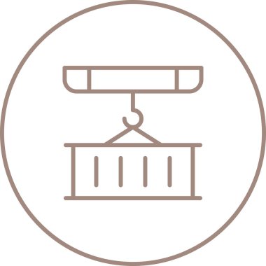 Vinç. Web simgesi basit illüstrasyon