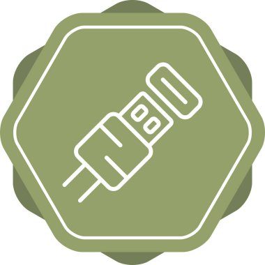  Usb Kablo ağ simgesi vektör illüstrasyonu 