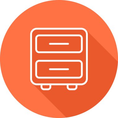 Dosya Kabinesi Web simgesi basit illüstrasyon