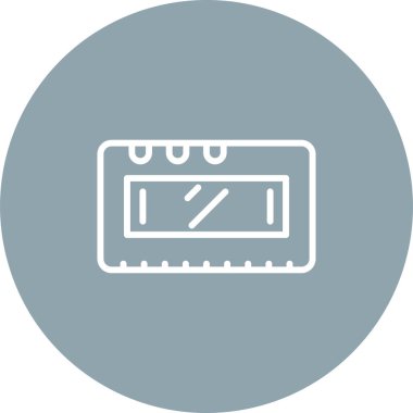 Lcd ekran simgesi, vektör illüstrasyonu basit tasarım