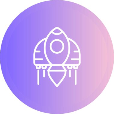 roket ağ ikonu vektör illüstrasyonu 