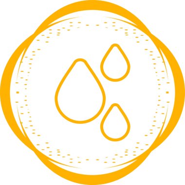 Yağmur damlası simgesinin vektör illüstrasyonu 