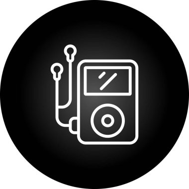 Mp3 Oyuncu simgesi, vektör illüstrasyonu 