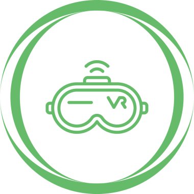 Sanal Gerçeklik kulaklık simgesi, vektör illüstrasyonu basit tasarım