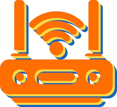 Wi-fi yönlendirici. Web simgesi basit illüstrasyon