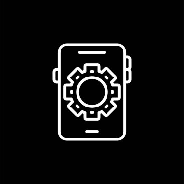 akıllı telefon simgesi, vektör illüstrasyonu basit tasarım