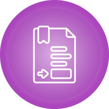 Satır simgesinin vektör illüstrasyonu