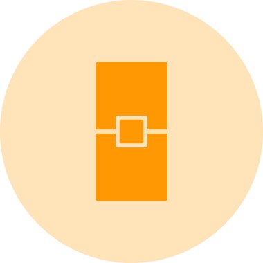 Dikdörtgen simgesi, beyaz arkaplanda renkli illüstrasyon 