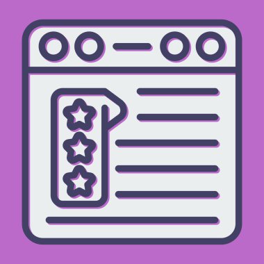 Müşteri İnceleme simgesi, vektör illüstrasyonu basit tasarım