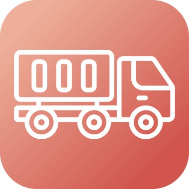 Kamyon web simgesi. Vektör illüstrasyonu