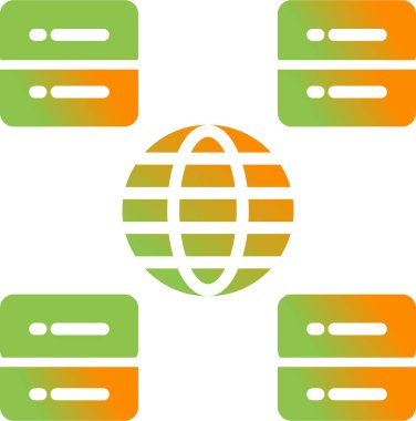 İçerik Taşıma Ağı Vektör Simgesi Beyaz Arkaplanda izole edildi 