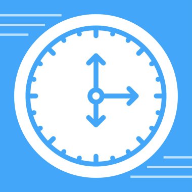 Saat web simgesi, basit vektör illüstrasyonu