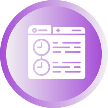 Zaman çizelgesi web simgesi, vektör illüstrasyonu 