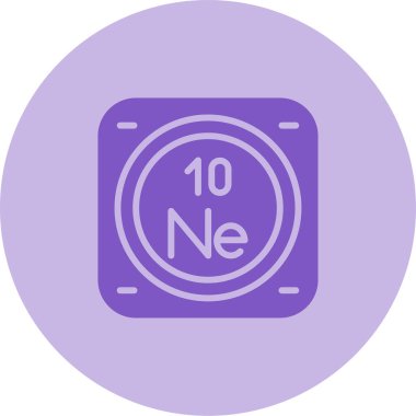 Neon kimyasal işaret simgesi, web illüstrasyonu