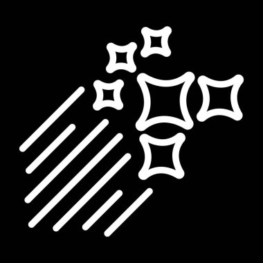 Kayan yıldızlar, ikon vektör çizimi