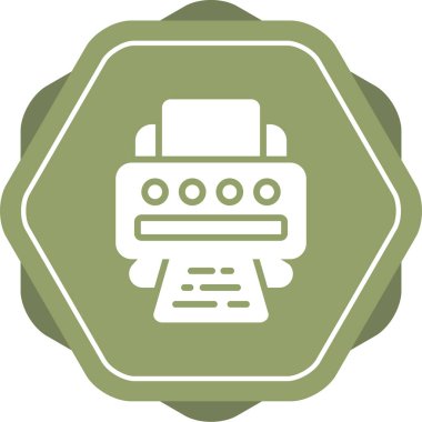 Yazıcı. Web simgesi basit illüstrasyon