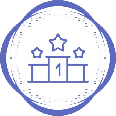 Podyum Web simgesi vektör illüstrasyonu