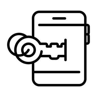 akıllı telefon simgesi, vektör illüstrasyonu basit tasarım