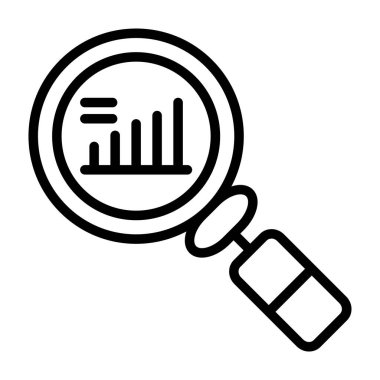 Market Araştırma modern simgesinin vektör illüstrasyonu