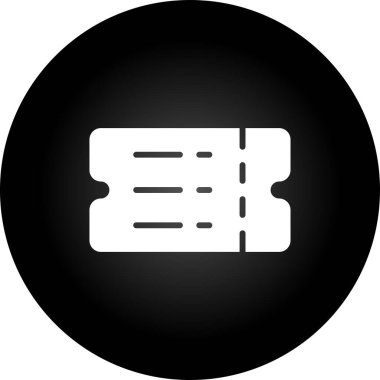 Bilet web simgesi, basit vektör illüstrasyonu