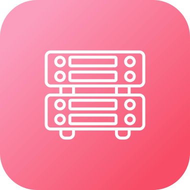 sunucu simgesi, vektör illüstrasyonu basit tasarım