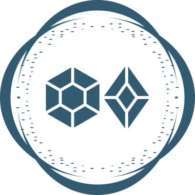 Mücevher simgesi, vektör illüstrasyonu basit tasarım