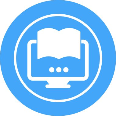 Bilgisayar El Kitabı simgesi, vektör illüstrasyonu basit tasarım