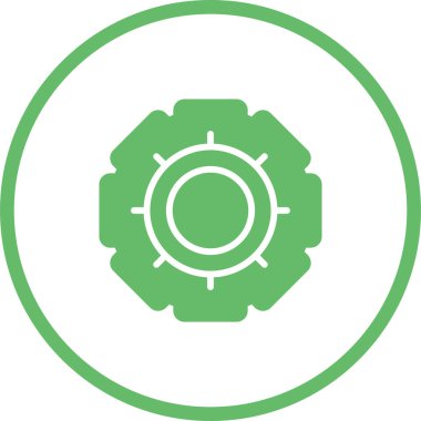 dişli ağ simgesi, basit vektör illüstrasyonu