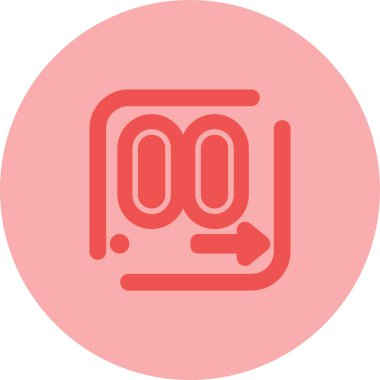 Ondalık Ağ simgesinin vektör çizimi