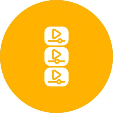  Video simgesinin vektör illüstrasyonu