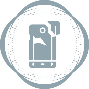 Bozuk akıllı telefonun vektör çizimi 
