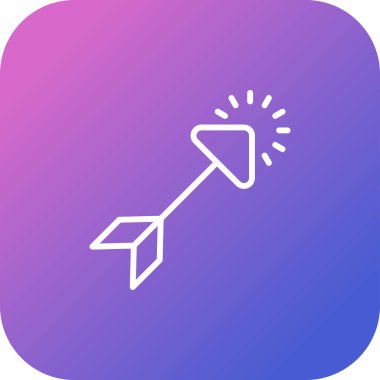 Beyaz Arkaplanda İmleç Simgesi İzole Edildi 