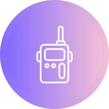 Acil durum radyo simgesi, web basit illüstrasyon