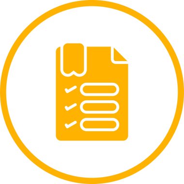 Kontrol listesi. Web simgesi basit illüstrasyon