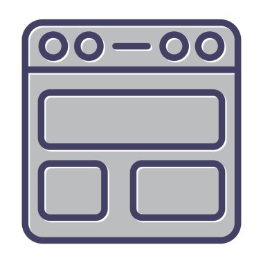 tarayıcı simgesi vektör illüstrasyonu