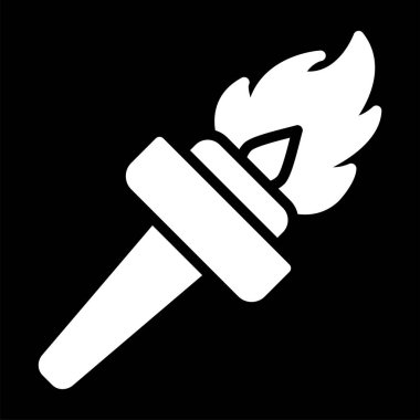 Meşale simgesinin vektör illüstrasyonu