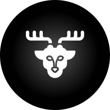 Geyik simge vektör çizim 