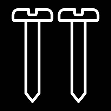 Çivi simgesinin vektör illüstrasyonu