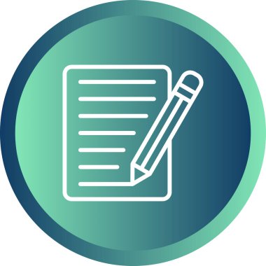 Not simgesi, vektör çizimi basit tasarım alınıyor