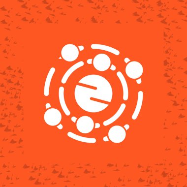 Güneş Sistemi simgesi vektör illüstrasyonu 